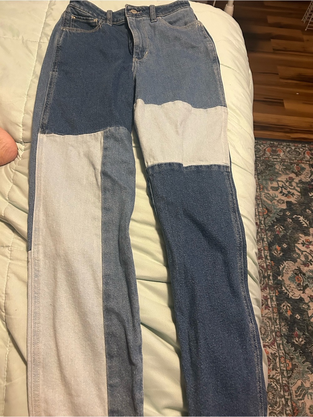 Hollister Patchwork Mom Jeans Women's W25 L27 Ultra High Rise